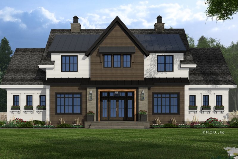 Dream House Plan - Exterior - Front Elevation 3 for Farmhouse House Plan #51-1255 - 5 bed, 4.5 bath