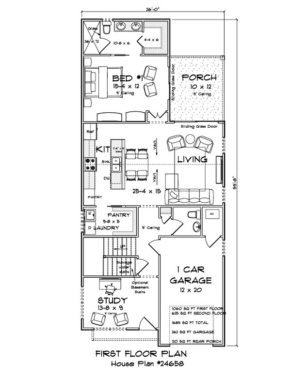 Dream House Plan - Floor Plan - Main Floor for Cottage House Plan #513-2451 - 4 bed, 2.5 bath