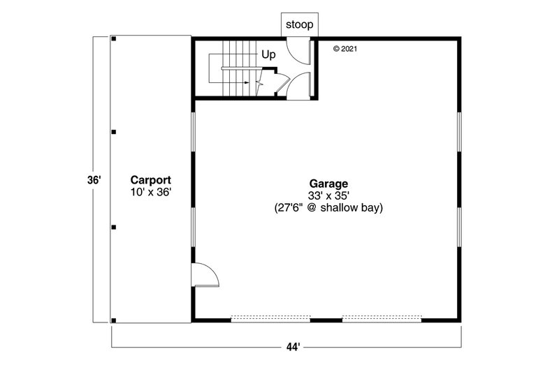 House Blueprint - Floor Plan - Main Floor for Craftsman House Plan #124-1239, 0 bath