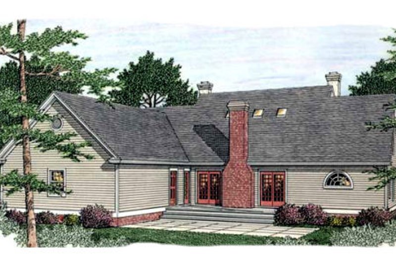 Home Plan - Exterior - Rear Elevation for Southern House Plan #406-298 - 3 bed, 2.5 bath