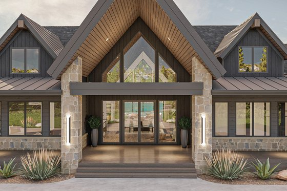 Exterior - Covered Porch for Modern House Plan #455-232 - 2 bed, 3 bath