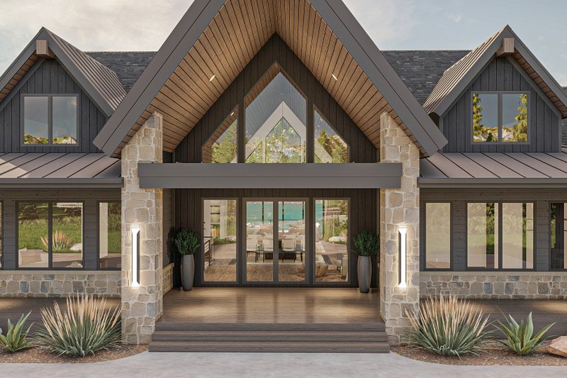 Dream House Plan - Exterior - Covered Porch for Modern House Plan #455-232 - 2 bed, 3 bath