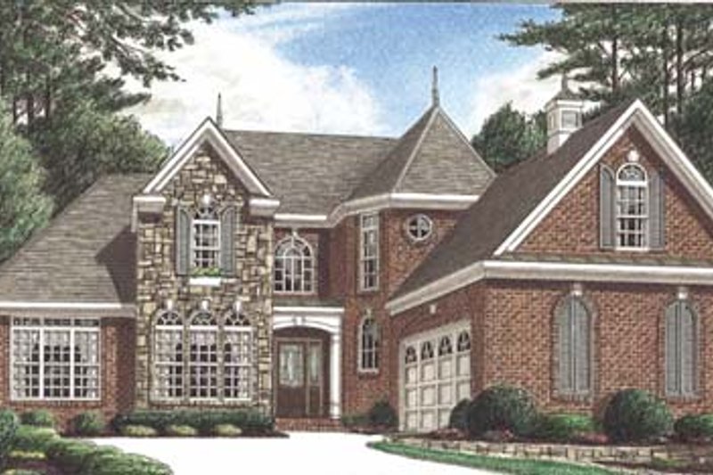 House Plan Design - European Exterior - Front Elevation Plan #34-148