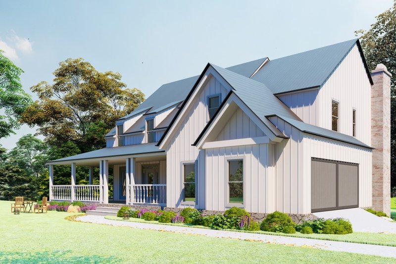 Dream House Plan - Exterior - Other Elevation 1 for Farmhouse House Plan #54-379 - 4 bed, 5 bath