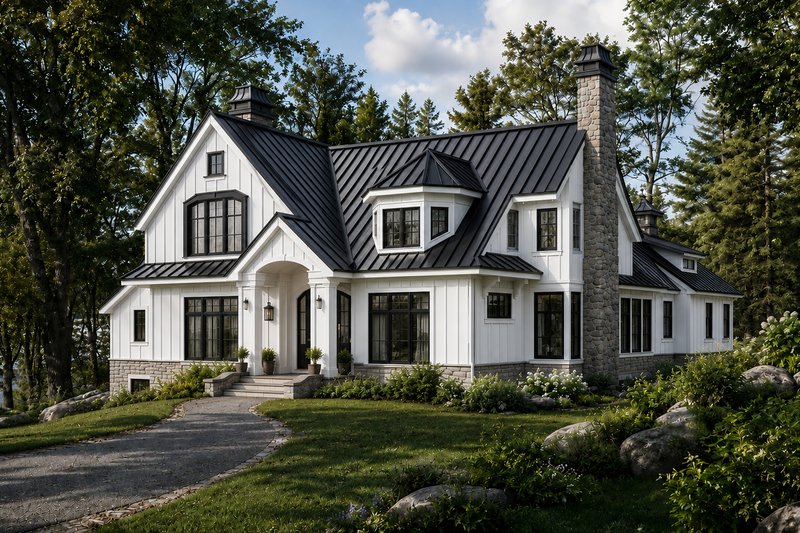 Dream House Plan - Exterior - Front Elevation 2 for Farmhouse House Plan #928-447 - 4 bed, 4.5 bath