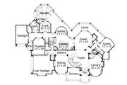 European Style House Plan - 4 Beds 4.5 Baths 6125 Sq/Ft Plan #411-564 