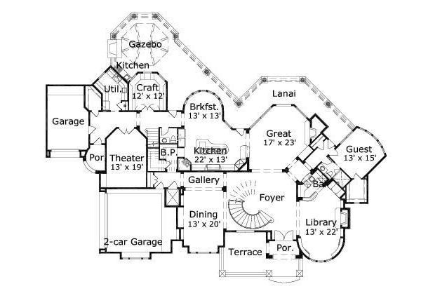 European Floor Plan - Main Floor Plan #411-564