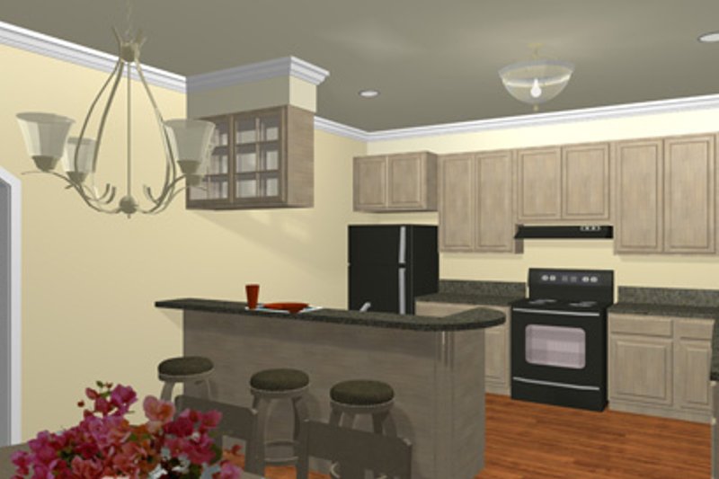 House Blueprint - Photo 1 for Ranch House Plan #44-104 - 3 bed, 2 bath