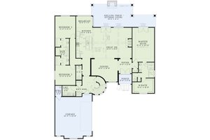 Floor Plan - Main Floor for European House Plan #17-2499 - 4 bed, 3.5 bath
