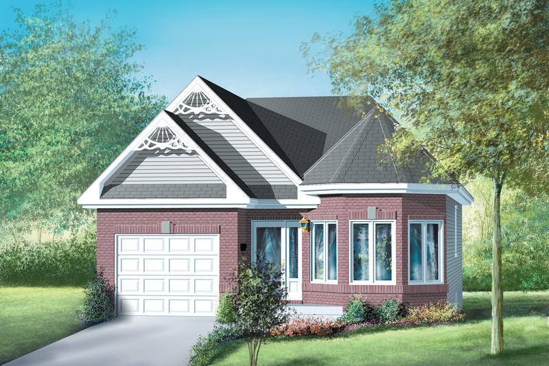House Blueprint - Cottage Exterior - Front Elevation Plan #25-135