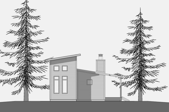 Exterior - Other Elevation 3 for Modern House Plan #531-4 - 1 bed, 1 bath