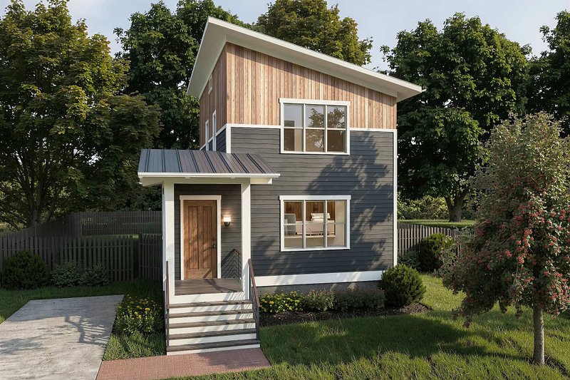 House Blueprint - Modern Exterior - Front Elevation Plan #79-322