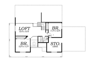 Floor Plan - Upper Floor for Victorian House Plan #130-103 - 3 bed, 2.5 bath