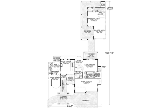 Floor Plan - Main Floor for Mediterranean House Plan #420-180 - 5 bed, 5.5 bath