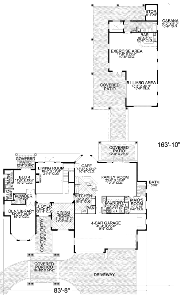Mediterranean Floor Plan - Main Floor Plan #420-180