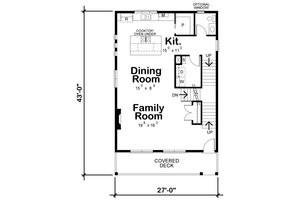 Floor Plan - Main Floor for Contemporary House Plan #20-2504 - 3 bed, 3.5 bath