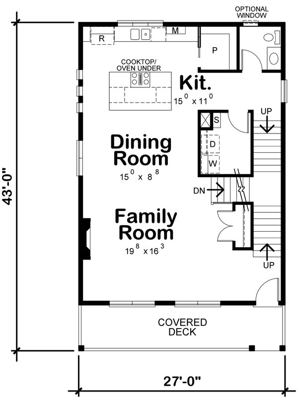 Contemporary Floor Plan - Main Floor Plan #20-2504