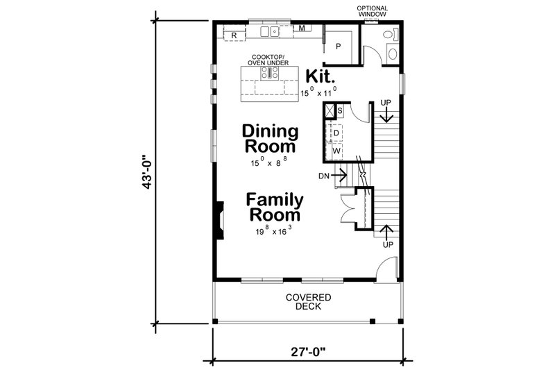 House Plan Design - Floor Plan - Main Floor for Contemporary House Plan #20-2504 - 3 bed, 3.5 bath