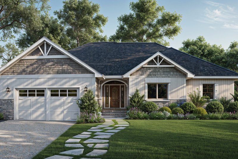 Dream House Plan - Farmhouse Exterior - Front Elevation Plan #1109-23