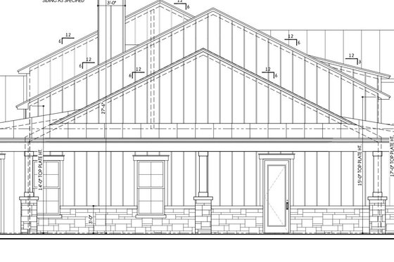 Exterior - Other Elevation for Farmhouse House Plan #1110-17 - 5 bed, 4 bath