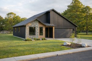 Architectural House Design - Exterior - Front Elevation for Contemporary House Plan #1100-110 - 3 bed, 2 bath