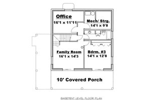 Floor Plan - Lower Floor for Log House Plan #117-556 - 3 bed, 3 bath
