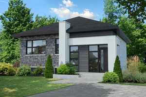Contemporary Exterior - Front Elevation Plan #25-4662