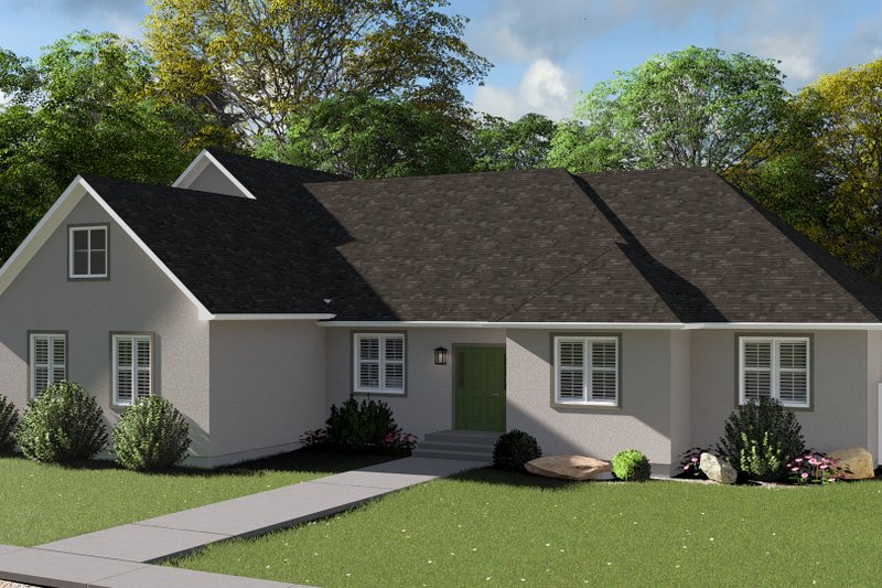 Dream House Plan - Exterior - Front Elevation 4 for Traditional House Plan #1060-212 - 4 bed, 3.5 bath