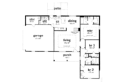 Cottage Style House Plan - 3 Beds 2 Baths 1281 Sq/Ft Plan #36-304 