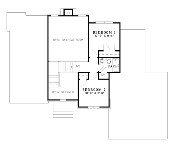Southern Floor Plan - Upper Floor Plan #17-543