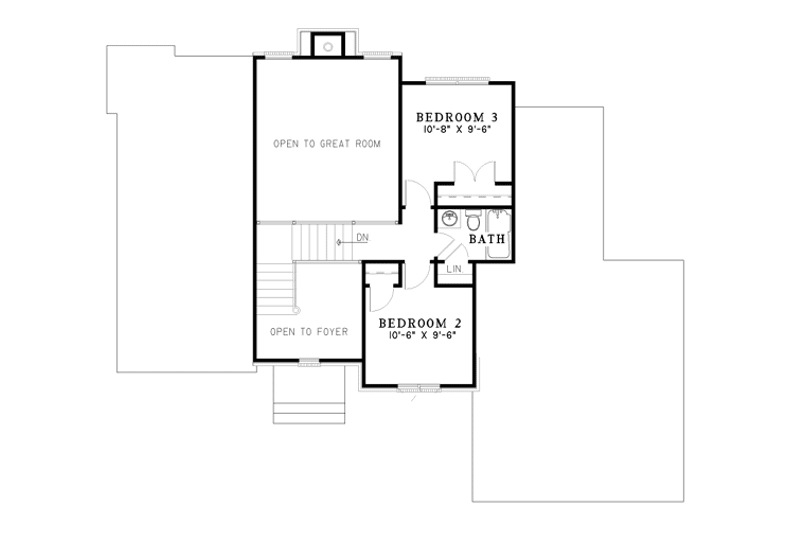 House Plan Design - Floor Plan - Upper Floor for Southern House Plan #17-543 - 3 bed, 2.5 bath