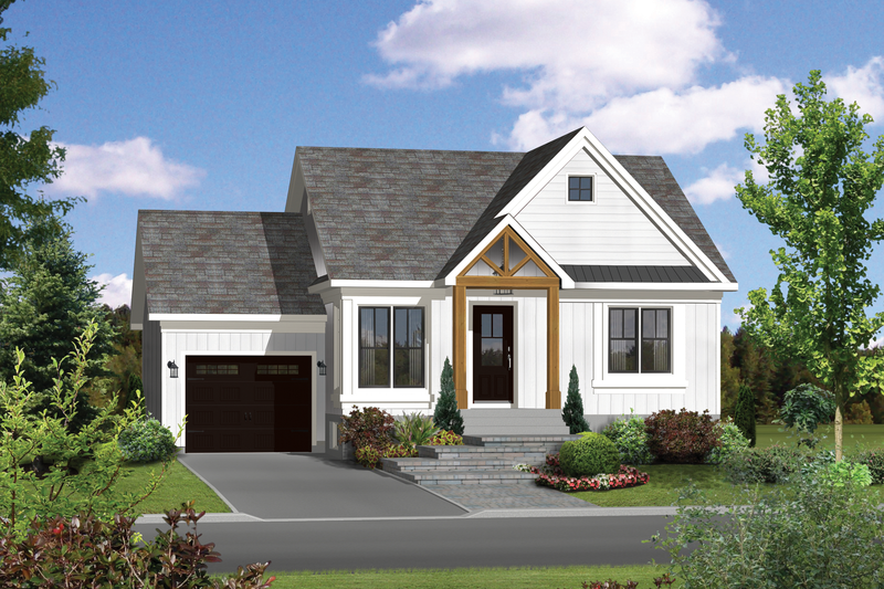 House Blueprint - Farmhouse Exterior - Front Elevation Plan #25-4946