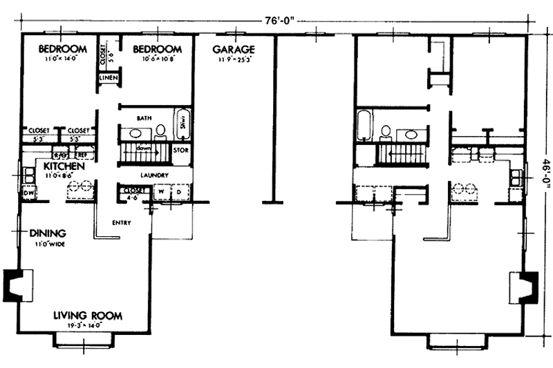 Dream House Plan - Floor Plan - Main Floor for Contemporary House Plan #320-1237 - 2 bed, 1 bath