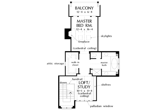 Floor Plan - Upper Floor for Country House Plan #929-370 - 3 bed, 2 bath