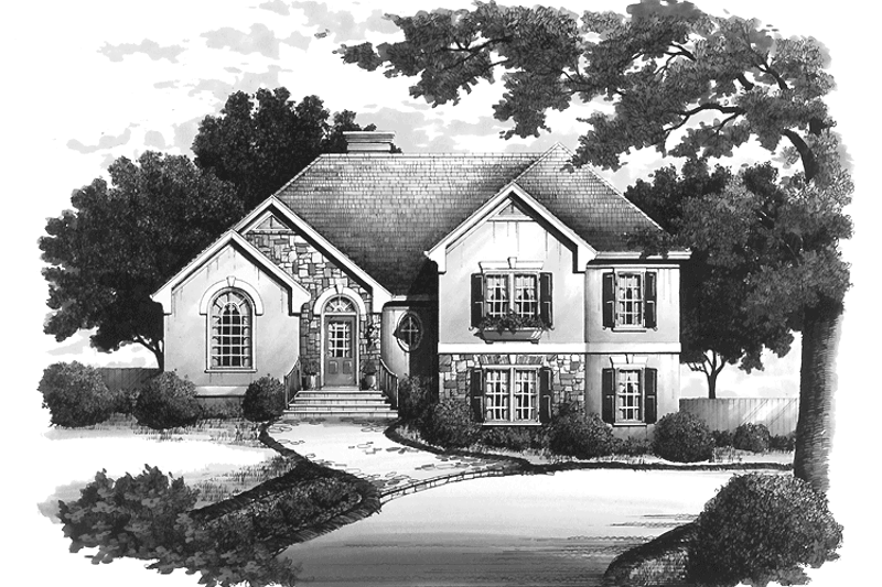Dream House Plan - Country Exterior - Front Elevation Plan #429-129