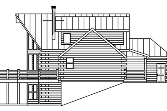 Exterior - Other Elevation 1 for Log House Plan #124-766 - 2 bed, 2.5 bath