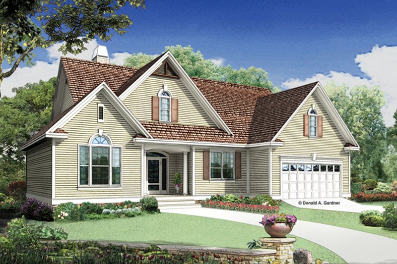 Architectural House Design - Traditional Exterior - Front Elevation Plan #929-951