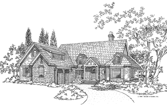 Exterior - Front Elevation 8 for Craftsman House Plan #929-407 - 4 bed, 3.5 bath