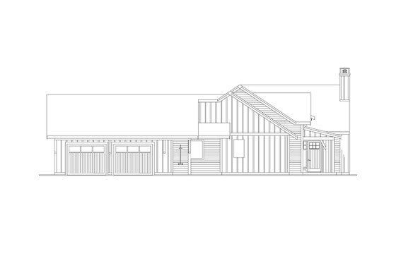 Exterior - Other Elevation 1 for Farmhouse House Plan #124-1363 - 2 bed, 3 bath
