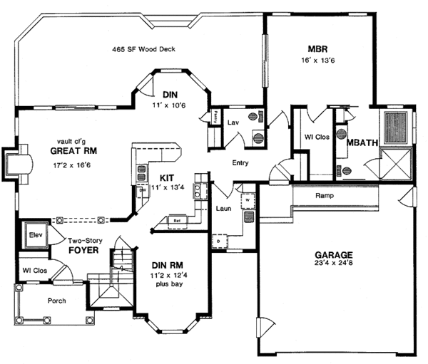 Architectural House Design - Country Floor Plan - Main Floor Plan #316-231