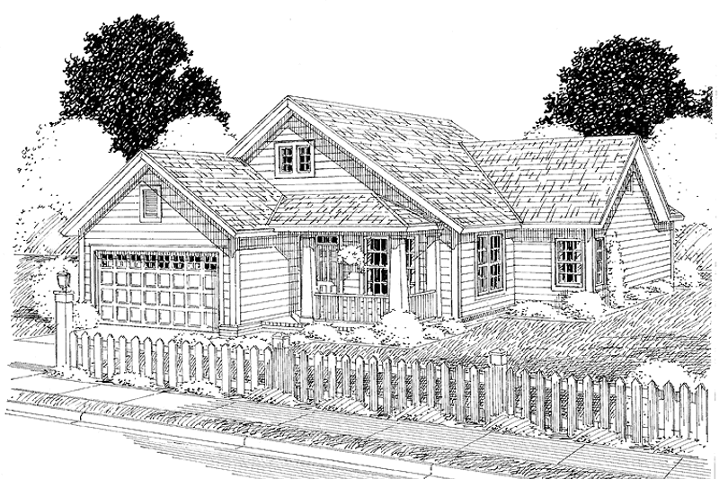 Home Plan - Exterior - Front Elevation 3 for Craftsman House Plan #513-2118 - 3 bed, 2 bath