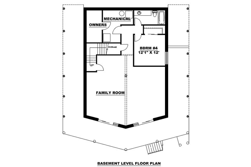 Dream House Plan - Floor Plan - Lower Floor for Cabin House Plan #117-919 - 4 bed, 3.5 bath