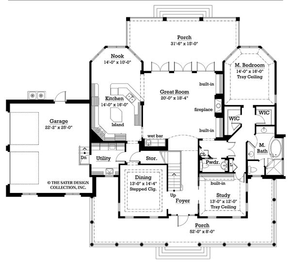 Architectural House Design - Country Floor Plan - Main Floor Plan #930-10