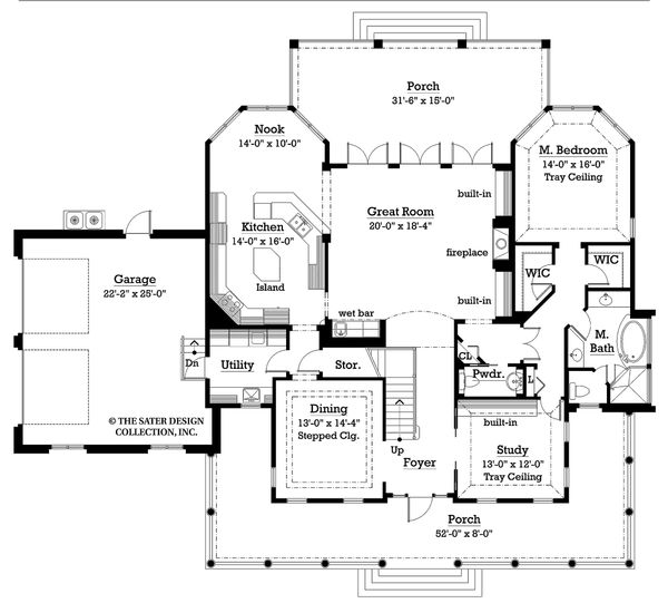 House Design - Country Floor Plan - Main Floor Plan #930-10