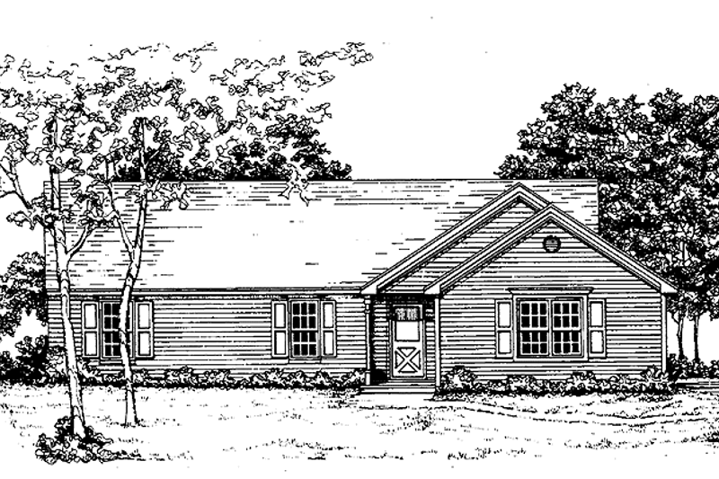 Architectural House Design - Colonial Exterior - Front Elevation Plan #30-223