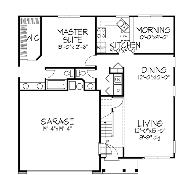 House Design - Bungalow Floor Plan - Main Floor Plan #320-923