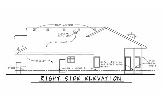 Exterior - Other Elevation 1 for Traditional House Plan #20-1761 - 3 bed, 3 bath