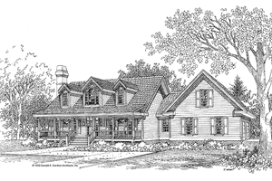 Exterior - Front Elevation 3 for Country House Plan #929-194 - 3 bed, 2.5 bath