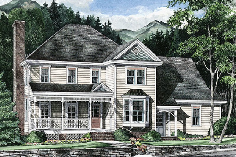 Dream House Plan - Traditional Exterior - Front Elevation Plan #137-206