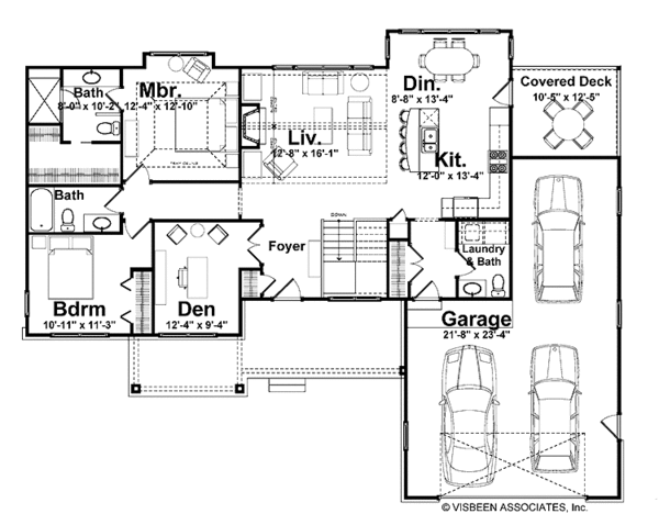 Architectural House Design - Craftsman Floor Plan - Main Floor Plan #928-135